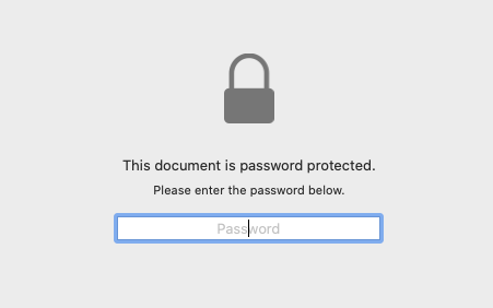 pdf asking for password mac